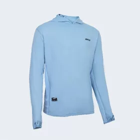   BKK HOODED LONG SLEEVE PERFORMANCE SHIRT - BRAND VALUES GT - LIGHT BLUE XL