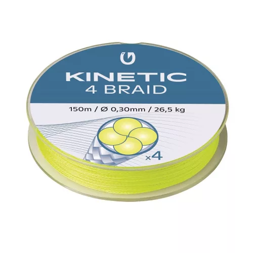 KINETIC 4 Braid 150m 0,25mm/21,0kg Fluo Yellow