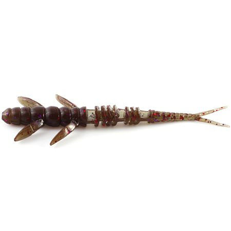 Flit 3" (8pcs.), #050 - Green Pumpkin Brown/Red & Purple