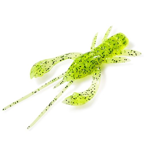 Real Craw 2" (7pcs.), #055 - Chartreuse/Black