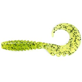 FISHUP Fancy Grub 2" (10pcs.), #055 - Chartreuse/Black