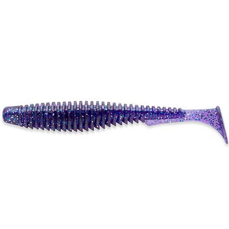 U-Shad 2.5" (9pcs.), #060 - Dark Violet/Peacock & Silver