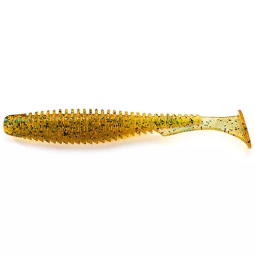 FISHUP U-Shad 3" (9pcs.), #036 - Caramel/Green & Black