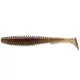 FISHUP U-Shad 3" (9pcs.), #045 - Green Pumpkin/Red & Black