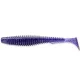 FISHUP U-Shad 3" (9pcs.), #060 - Dark Violet/Peacock & Silver