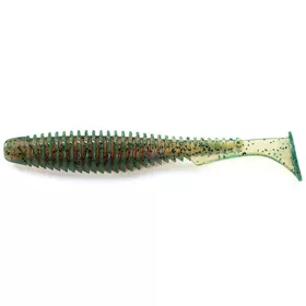FISHUP U-Shad 4" (8pcs.), #017 - Motor Oil Pepper