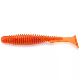 FISHUP U-Shad 4" (8pcs.), #049 - Orange Pumpkin/Black