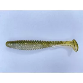 FISHUP U-Shad 4" (8pcs.), #202 - Green Pumpkin/Pearl