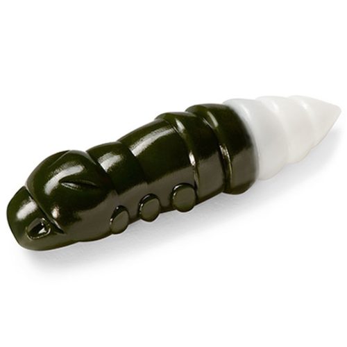 FISHUP Pupa 1.2" (10pcs.), #140 - Dark Olive/White