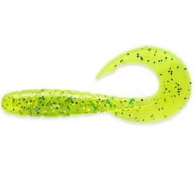   FISHUP Mighty Grub 4.5" (4pcs.), #026 - Flo Chartreuse/Green