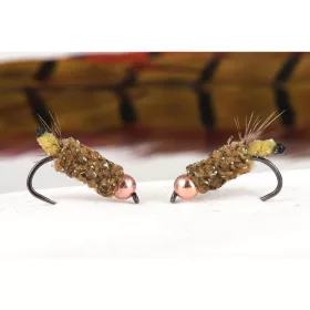 Hends Tungsten Caddisfly Mop Case Golden Olive SCH01 #10