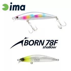 IMA IBORN 78F SHALLOW 78mm 8.5gr 004 Chart Head Clear