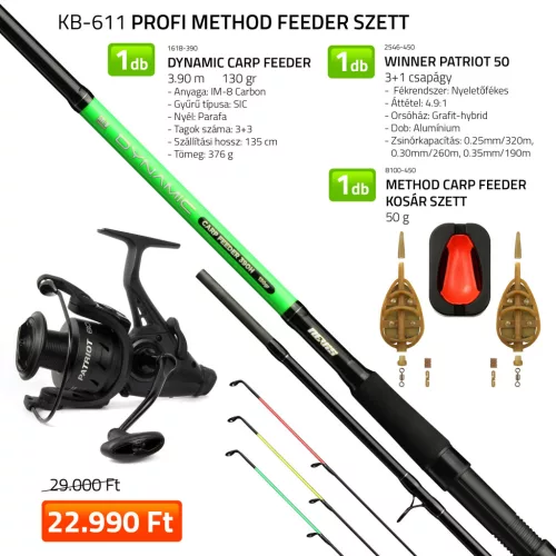Nevis Profi method feeder szett  1618-390+ 2546-450+ 8100-450