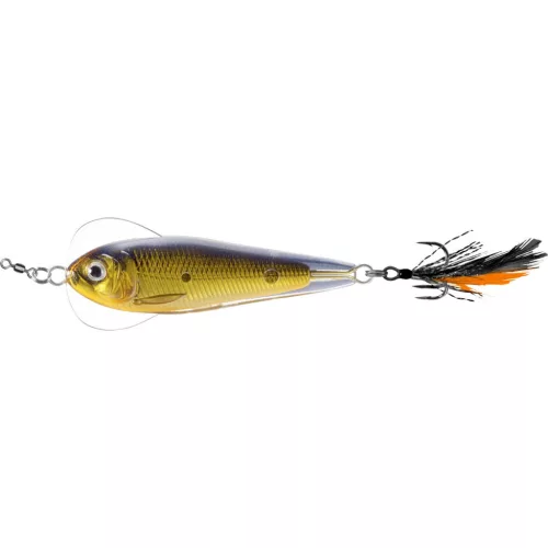 LIVETARGET FLUTTER SHAD JIGGING SPOON GOLD/BLACK 50 MM 11 G