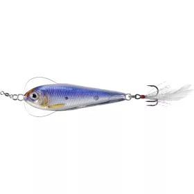   LIVETARGET FLUTTER SHAD JIGGING SPOON SILVER/VIOLET 55 MM 14 G