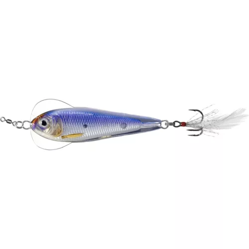 LIVETARGET FLUTTER SHAD JIGGING SPOON SILVER/VIOLET 55 MM 14 G