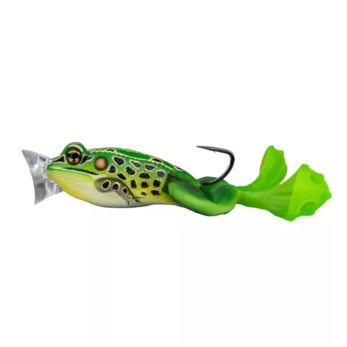 LIVETARGET THE ULTIMATE FROG POPPER BAIT GREEN / YELLOW 50MM 21G FLOATING