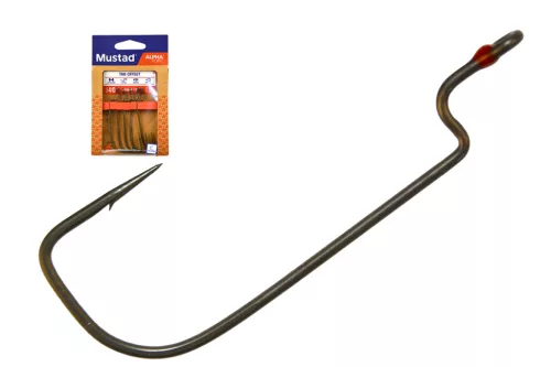 MUSTAD TAK-OFFSET WORM, 7/0 4DB/CSOMAG