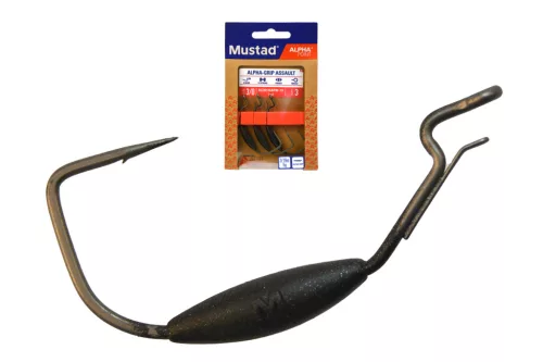 MUSTAD ALPHA-GRIP ASSAULT - WEIGHTED 3.5G TITANX 4/1 3DB/CS