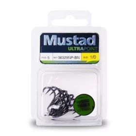 MUSTAD NEEDLEPOINT TREBLE HOOK 4 6DB/CSOMAG