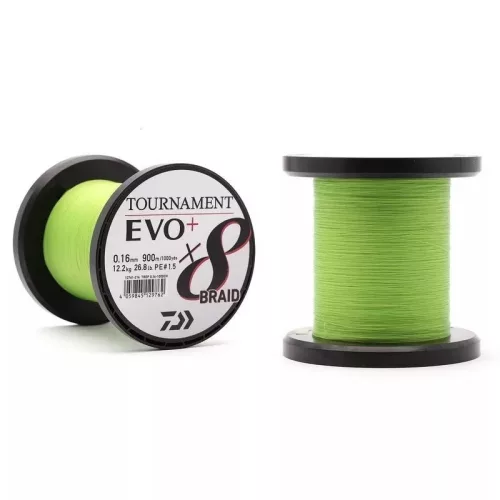 Tekercs Vége Daiwa Tournament X8 Braid EVO+ Chartreuse 0,14mm 60méter