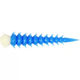 WESTIN GREEDY WORM 5,5CM BABY BLUE/WHITE 8PCS  GARLIC/CHEESE