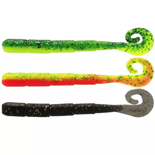 WESTIN Ned Worm Curltail 5cm 0,5g Floating Dark Water Mix 23  6pcs