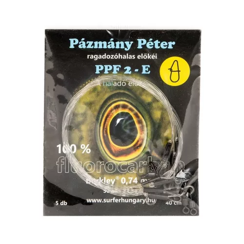 PÁZMÁNY ELŐKE Fluorocarbon Eggsnap  Előke 0,91mm / 40cm / 80LB / 36,28kg  5 db/csomag
