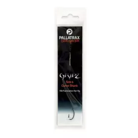 PALLATRAX GRIPZ CURVE SHANK HAIR RIGS SIZE 6 15LB BRAID