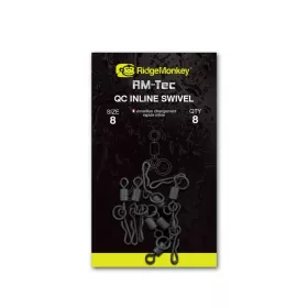   RIDGEMONKEY RM-TEC QUICK CHANGE INLINE SWIVEL SIZE8 GYORSKAPCSOS FORGÓ 8DB