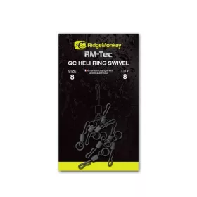   RIDGEMONKEY RM-TEC QUICK CHANGE HELI RING SWIVEL SIZE11 KARIKÁS GYORSKAPOCS 10DB