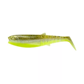   Savage Gear Cannibal Shad 10 cm 5 darab/csomag Green Pearl Yellow