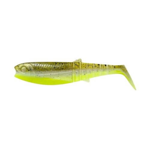 Savage Gear Cannibal Shad 10 cm 2023-as Csomagolt Green Pearl Yellow