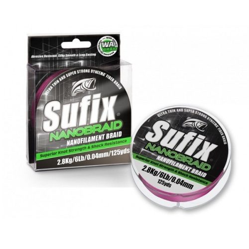 Sufix Nanobraid Neon Pink 100m 0,03mm