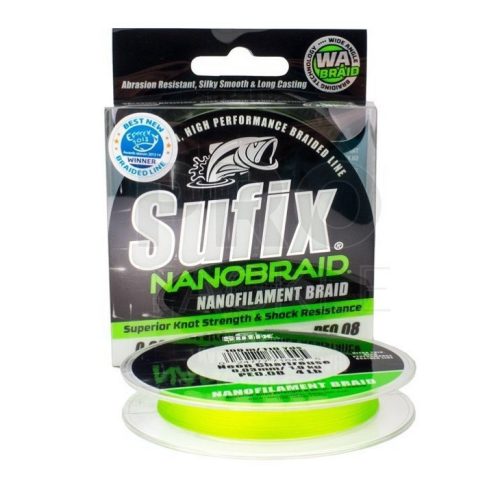 Sufix Nanobraid Neon Chartreuse 100m 0,03mm