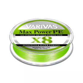   VARIVAS MAX POWER PE X8 150m #0.8 16.7lb 0.148mm Lime Green Fluo