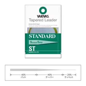   VARIVAS VÉKONYODÓ ELŐKE TAPERED LEADER STANDARD ST 6X 9ft 0.128mm-0.48mm 6x