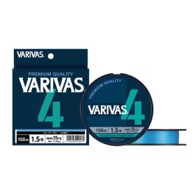 VARIVAS PE 4 BLUE EDITION 150m #1.5 0.205mm 25lb Water Blue