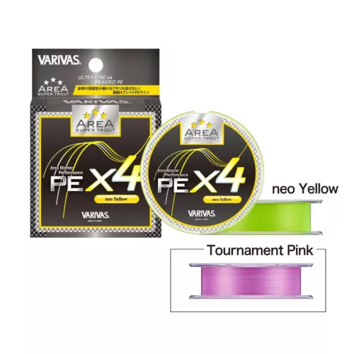 VARIVAS SUPER TROUT AREA PE X4 NEO YELLOW #0.175 75m 5lb