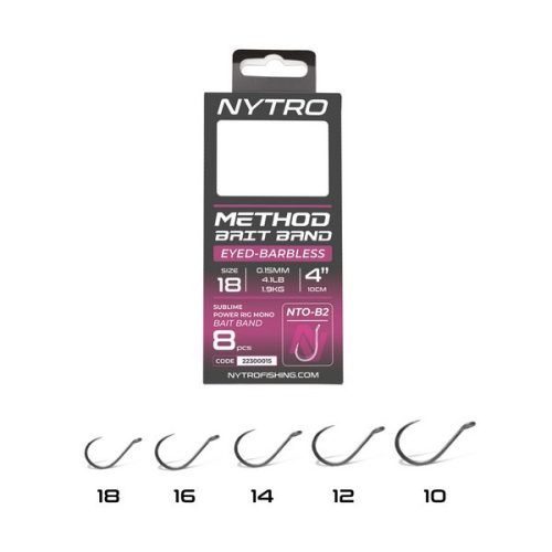 NYTRO NTO-B2 ELŐKÖTÖTT SZAKÁLL NÉLKÜLI CSALIGYŰRŰS METHOD ELŐKE 10 CM 14/0,19MM
