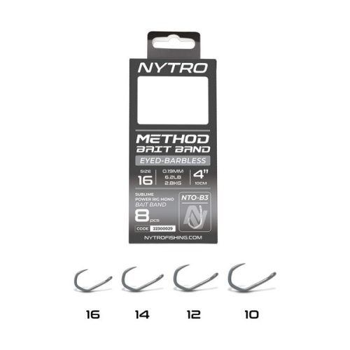 NYTRO NTO-B3 ELŐKÖTÖTT SZAKÁLL NÉLKÜLI CSALIGYŰRŰS METHOD ELŐKE 10 CM 10/0,25MM