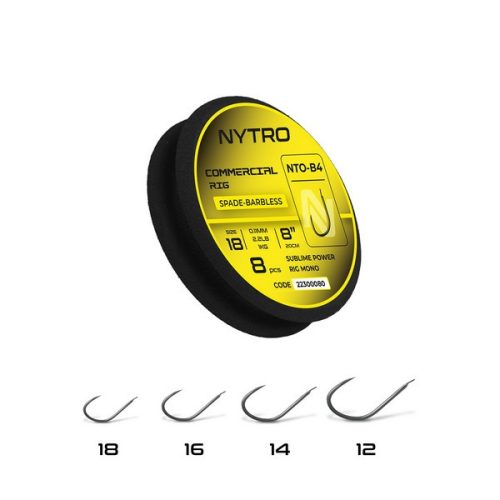 NYTRO NTO4 COMMERCIAL ELŐKÖTÖTT SZAKÁLL NÉLÜLI ELŐKE 20 CM 16/0,11MM