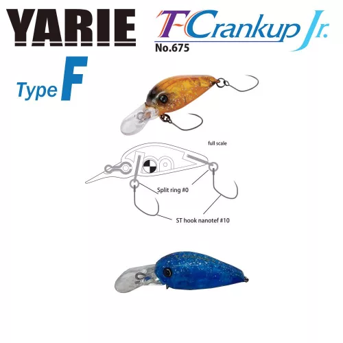 YARIE T-CRANKUP JR 675 TYPE F 28mm 1.8gr C32 IT Blue