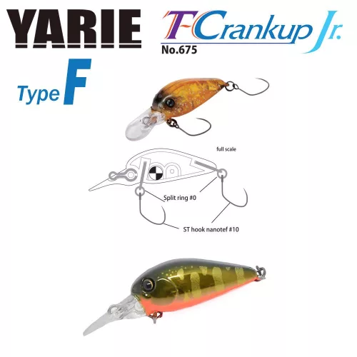 YARIE 675 T-CRANKUP JR TYPE F 28mm 1.8gr C33 Kurokin Yamame MG