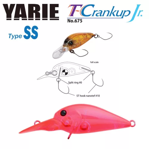 YARIE T-CRANKUP JR 675 TYPE SS 28mm 2.1gr C18 Clear Pink