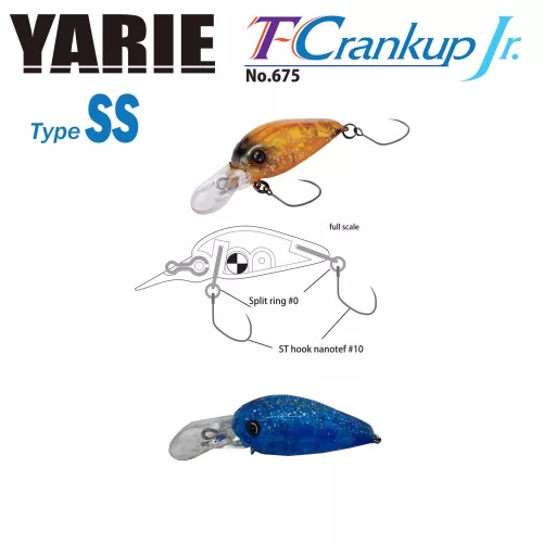YARIE T-CRANKUP JR 675 TYPE SS 28mm 2.1gr C32 IT Blue